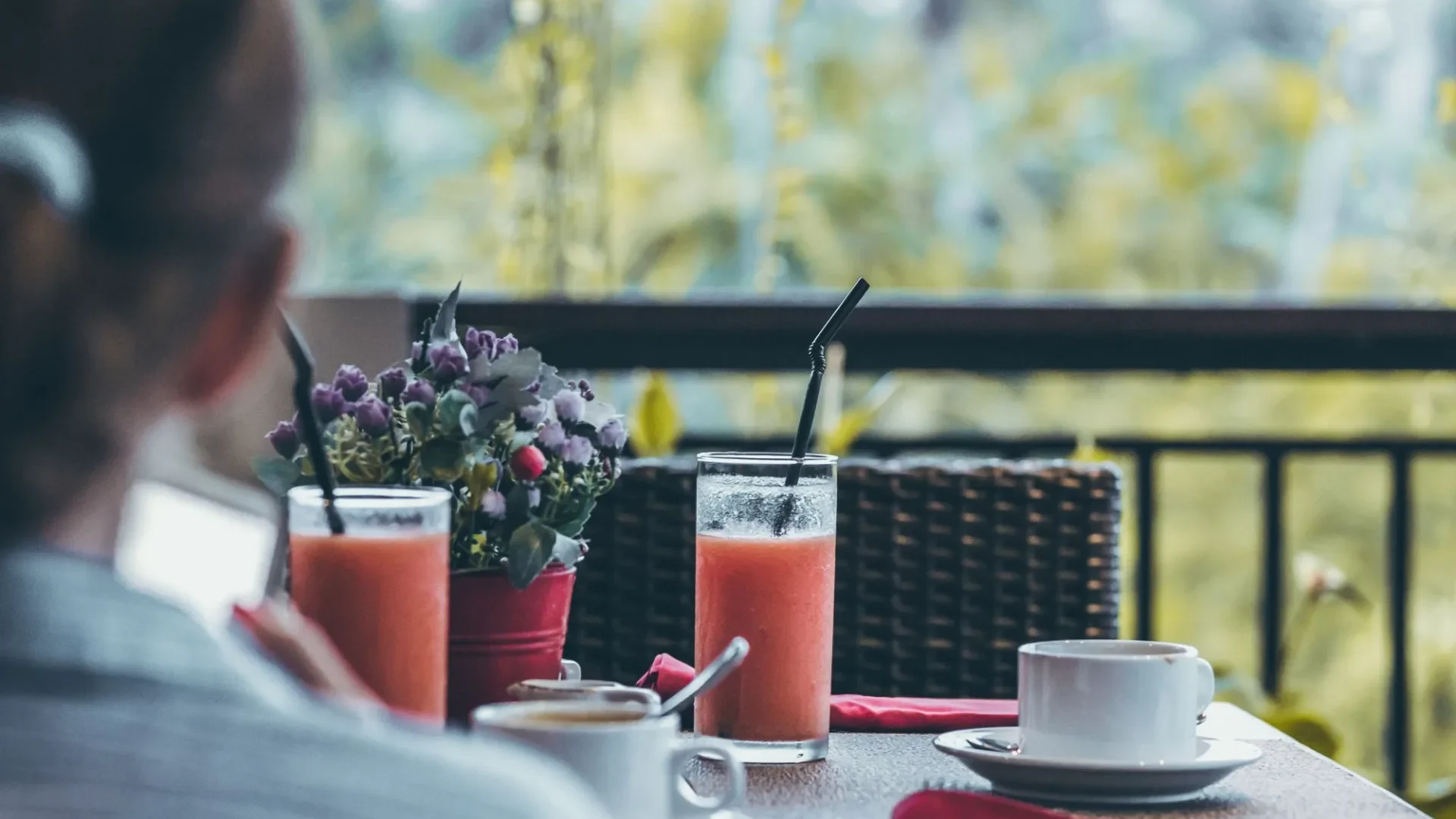 Terrasse de restaurant en Ardèche